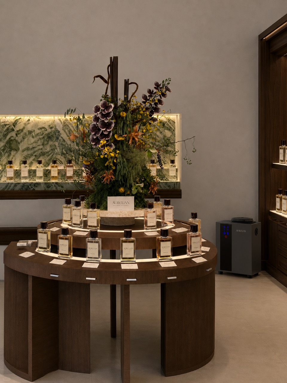 Aurelian geurbeleving in een luxe retailomgeving